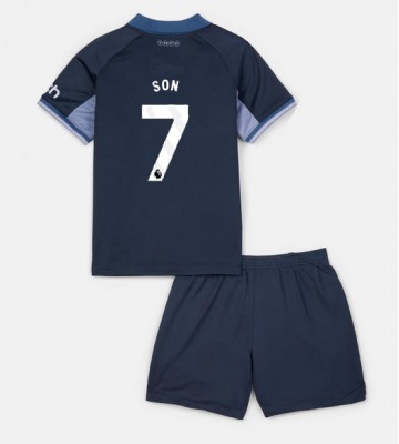 Tottenham Hotspur Son Heung-min #7 Koszulka Wyjazdowych Dziecięca 2023-24 Krótki Rękaw (+ Krótkie spodenki)